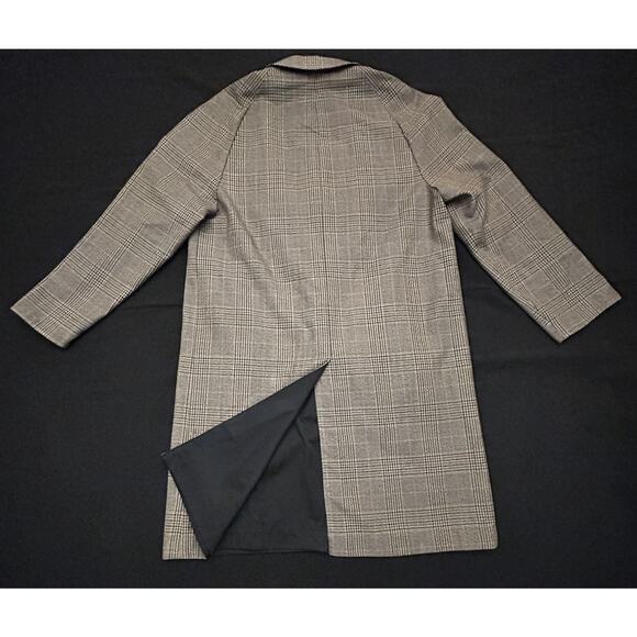 JC Cording & Co. Reversible Raglan Coat Men 38 M-Glen Plaid Wool/Black Vintage - Picture 11 of 16